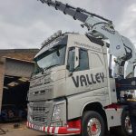 The 7 tonne crane mounted on the Strenx 700 frame now mostly hidden by the decking